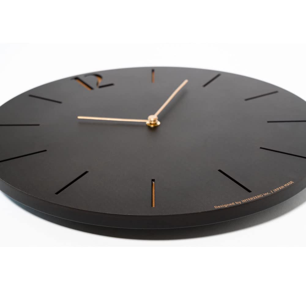 Amazon.co.jp: インターゼロ CHAMBRE PROUD CLOCK BLACK 壁掛け時計